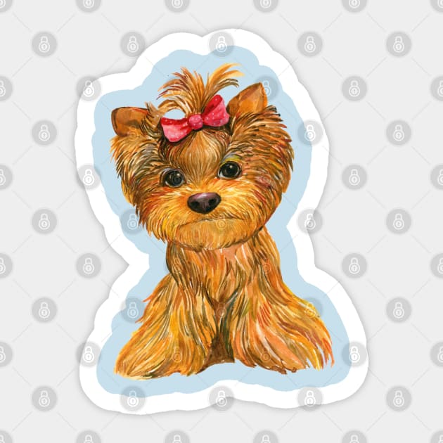 Yorkie Pup Sticker by Imp's Dog House